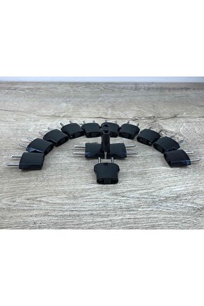 14 Adet Amerika Uçlu Prizlerini Türkiye Uçlu Pirize Çevirien Dönüştürücü Adaptör Yerli Üretim