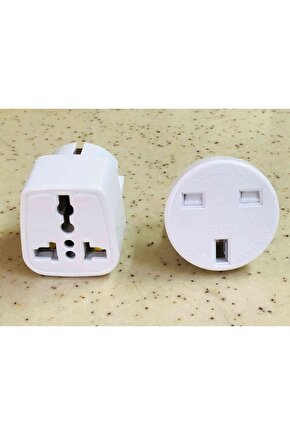 2 Farklı Amerika Ingiltere Avusturalya Elektrik Prizini Türk Ucuna Çevirici Fiş Ucu Topraklı Model