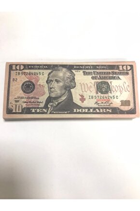 100 Adet 10 Dolar Geçersiz  Şaka Parası (100x10 Dolar)