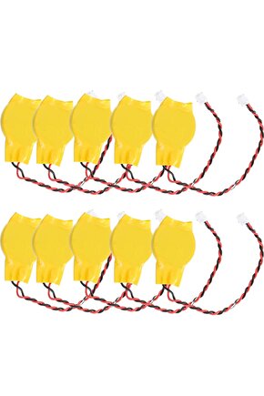 10 Adet Cr Cr2032 3v Kablolu Notebook Bios Pili - Cmos Pili