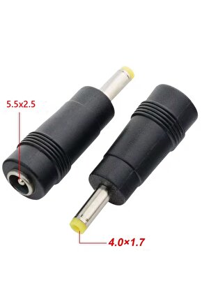 5.5*2.5mm to 4.0*1.7mm 65w Dc to Dc Connector (Adaptör Kablo ucu Çevirici)