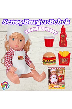 Senoş Burger Yiyor - Türkçe Konuşan Senoş Et Bebek - Konuşan Bebek - Senoş Bebek - Burger Et Bebek -