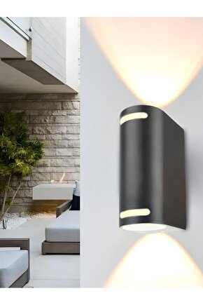 Alüminyum Çift Yönlü Elektrikle Çalışır 14 Watt BEYAZ IŞIK İç ve Dış Mekan Bahçe Balkon Salon Apliği