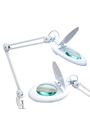 Art002 X01 Pm-4300 127Mm Mercekli 81 Ledli 5 Diopter Akrobat Büyüteç Masa Lambasi Bernami Yeni