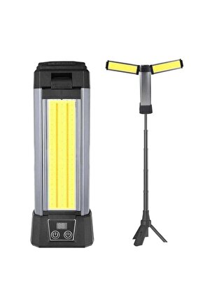 Powermaster Pm-24565 25 Watt Usb - Type-c Girişli P50 Ve Cob Ledli 2 Kanatlı Kollu Çalışma Lambası