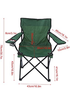 TAŞINABİLİR KATLANABİLİR BARDAKLIKLI KAMP PLAJ SANDALYESİ (K246)