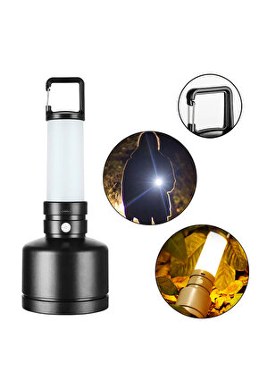 TAŞINABİLİR KAMP FENERİ BEYAZ - SARI TYPE-C ŞARJ GİRİŞLİ 95X250MM CH-23052 (4645)