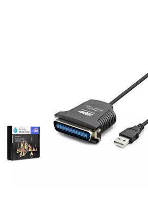 HDX7526 USB PARALEL LPT Printer KABLO SİYAH 80CM (Usb To Lpt Çevirici)