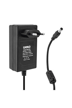 12 VOLT - 3.2 AMPER - 38 WATT 5.5*2.5 UÇLU PLASTİK KASA PRİZ TİP ADAPTÖR KUTULU YERLİ ÜRETİM (K0)