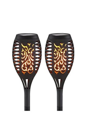 Pm-15940 12 Ledli Ip44 Alevli Kutulu Tekli Paket Solar Bahçe Aydınlatma