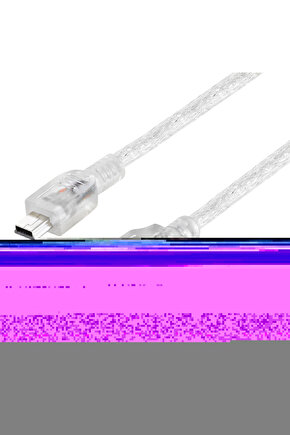 Ipod Şarj Aleti Kablosu Usb 5 Pin Geniş 1.5 Metre Şeffaf (SL-UK5) (4209)