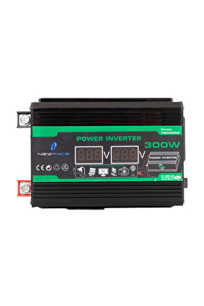 NEWFACE TED300W DİJİTAL EKRAN 12 VOLT 300 WATT MODIFIED SINUS POWER INVERTER