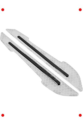 Reflektörlü Araç Yan Ayna Güvenlik Şeridi (2li Beyaz)