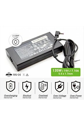 Acer Concept D Adp-180Tb F Ak.180Ap.010 Şarj Adaptörü (135W)