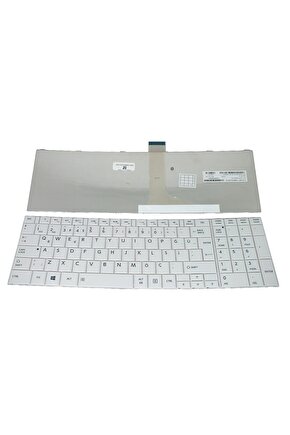 Toshiba Satellite C870-15L, C870-169 uyumlu Notebook Klavyesi (Beyaz TR)