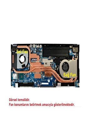 Monster Abra A7 V13.3 Notebook Gpu Fanı Ver.2 SAĞ SOL SET FAN TAKIMI
