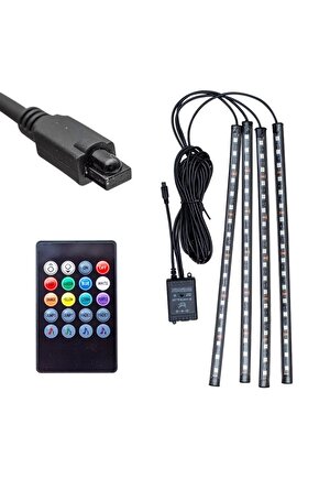 SESE DUYARLI ARAÇ İÇİ KUMANDALI RGB LED ANİMASYON KİT (4192)