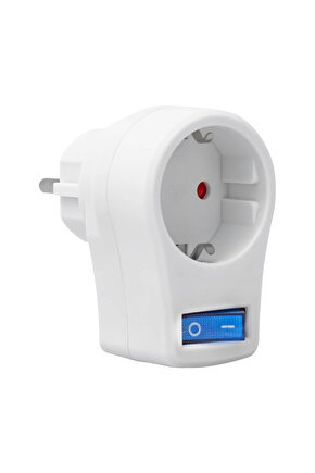 10 Amper - 2510 Watt Tekli Beyaz Anahtarlı Akım Korumalı Priz İnternet Satışı 100tl Altı Yasak