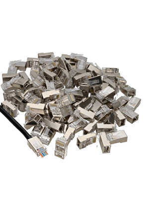 Pm-2334 8p8c Shield Rj45 Cat5 Metal Uç (100LÜ PAKET)