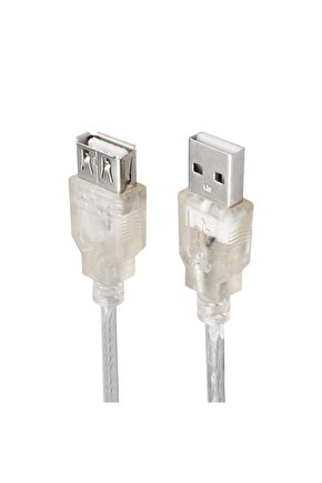PM-1314 ŞEFFAF 5 METRE USB 2.0 UZATMA KABLOSU