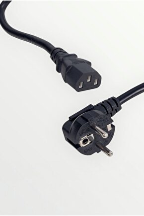 Siyah 3 Metre 3x1 mm C7 Power Güç Kablosu Güvenilir Enerji Bağlantısı