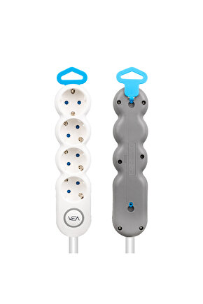 Vea Ve-2s4s 4lü 1.5 Metre Kablolu Anahtarlı Grup Priz