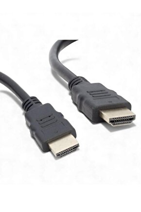Plastik Düz Siyah 1.5 Metre HDMI Kablo – Gold Uçlu, Yüksek Çözünürlük Destekli
