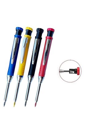 1 ADET Derin Dip Delik İşaretleme Kalemi – Marangoz Kurşun Kalemi Uzun Uçlu Model