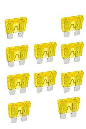 10 ADET Bıçaklı Oto Sigorta 20 Amper Yeşil – Araç Elektrik Koruma Sigortası