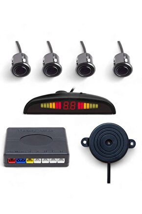 4 Sensörlü LED Ekranlı Araç Park Sensörü Seti (Sesli ve Görsel Uyarı Sistemli)