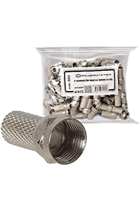 Sl-F186  Sl-F186 18Mmx8 Rg6 50 Li Paket Erkek Connector, Beyaz