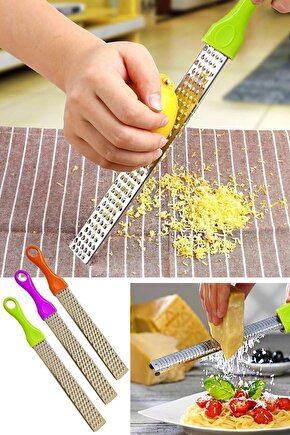 Uzun Limon Peynir Sarımsak Rendesi, Uzun Rende, Pratik Uzun El Rendesi Asorti Renk