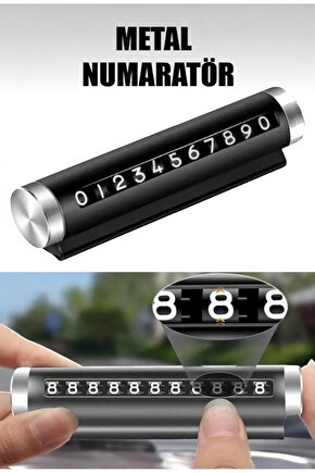 Metal Oto Telefon Numaratör Plaka Park Numara Göstergesi