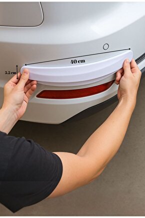 Beyaz Renkli Oto Tampon Koruma Bandı 40 cm(Tüm araçlara uygun)