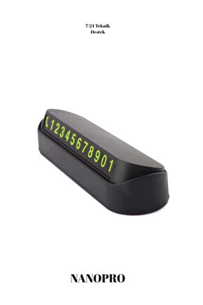 Araba Park Numaratörü Araç Içi Torpido Üstü Açılır Kapanır Neon Telefon Numarası Bırakma