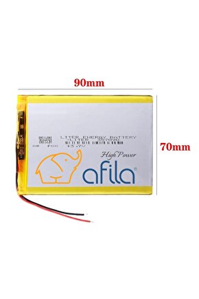 3.7V 3500Mah 7inç, 8inç Tablet uyumlu Batarya - Pil (Ölçüler 357090p)