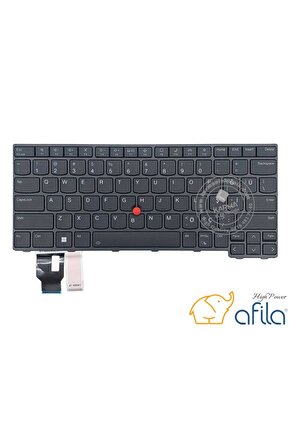 Lenovo ThinkPad T14, T14s Gen3 (Type 21BR 21BS) uyumlu Notebook Klavyesi (Siyah TR) ışıklı