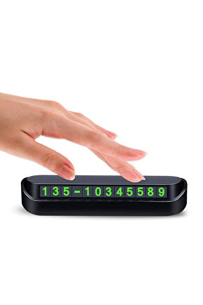 Araç Numaratörü Otomobil Park Telefon Numarası Numaratik Araba İçi Süs Led Telefon Tutacağı