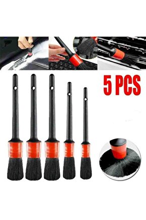 Main Shop Detaylı Temizlik Fırçası 5li Set Araç Oto Araba Temizlik Fırçası