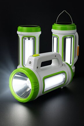 Çok Fonksiyonlu Portatif Solar Lamba Kamp Işıldak Şarjlı El Feneri