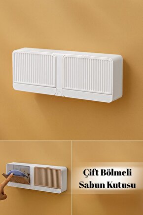 Çift Bölmeli Duvara Monte Sabun Kutusu