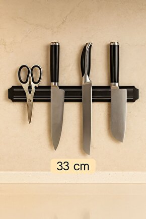 33 cm Mıknatıslı Bıçak Tutucu Askı – Duvar Tipi Manyetik Bıçak Satır Standı Organizer