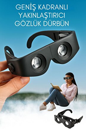 Geniş Kadranlı Yakınlaştırıcı Büyüteç Gözlük – El Dürbünü Özellikli Zoom Gözlük CE belgeli