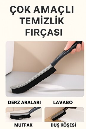 2 li Çok Amaçlı Sert Kıllı Temizlik Fırçası – Derz, Lavabo, Mutfak Ve Duş Köşesi Temizliği