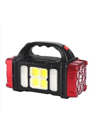 4 Farklı Lambalı Cob Ledli 3 Fonksiyonlu Güneş Enerjili Ve Şarjlı Lamba