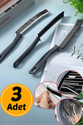 3 ADET Çok Amaçlı İnce Temizlik Fırçası  Derz Araları, Banyo, Mutfak, Lavabo Detay Temizleme Fırçası