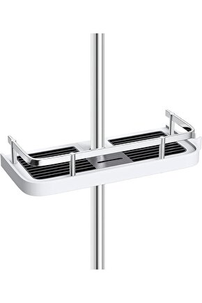 Robot Ve Sürgülü Duş Seti Sabunluk Şampuanlık Liflik Lüx Kromajlı Organizer