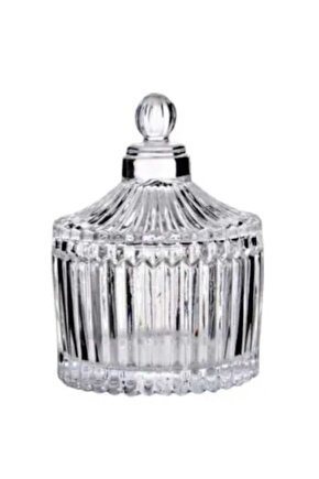 Kapaklı Mini Cam Lokumluk LKM01 Cam Beyaz 2