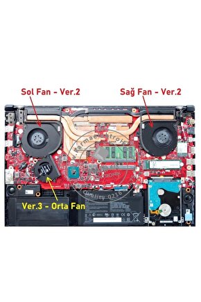 Asus Rog Strix Dfs6o1712moot Kfoa Ep Notebook VGA-GPU Fanı Sol V2
