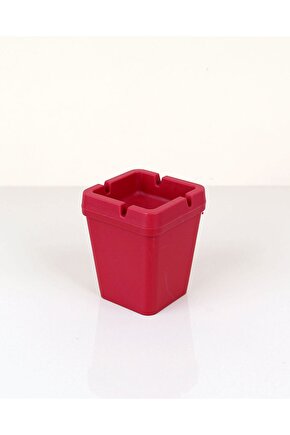 Kırmızı Kare Plastik Pratik Kokusuz Küllük Açık ve Kapalı Mekan Kullanımına Uygun